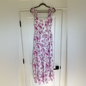 Tiered Floral Midi Dress